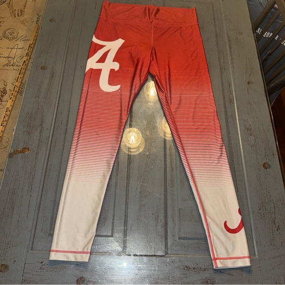 Alabama Crimson Tide Pin Strip Script A Leggings Size Large Sideline Apparel - Picture 2 of 5